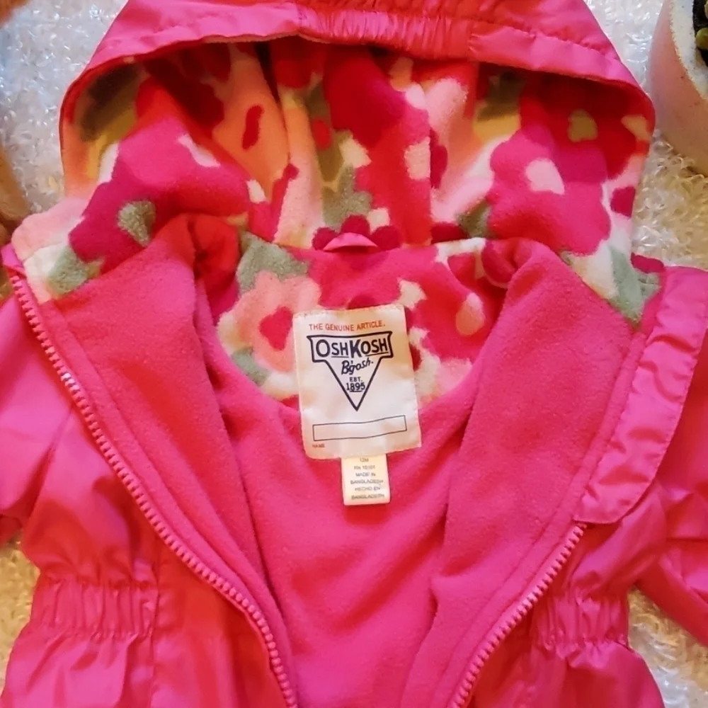 Oshkosh Pink Fleece Lined Jacket